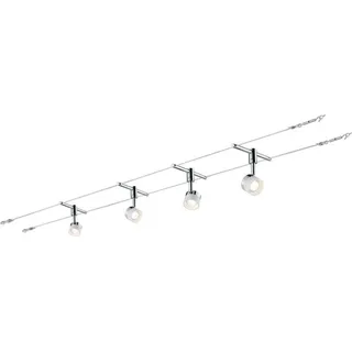 Paulmann 940.80 Seilsystem Stage Set Warmweiß 4x5W LED Weiß Chrom 94080 Seilleuchte Hängeleuchte