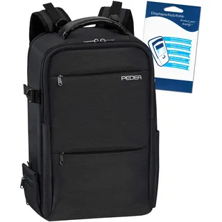 PEDEA DSLR-Kamerarucksack "Noble" mit Displayschutzfolie für Fujifilm XF10 / Sony Alpha 5000 / Canon EOS 5D Mark IV 6D 600D 700D / Nikon D5000 D5100 D7200 / Panasonic Lumix DMC G5 GF7, anthrazit