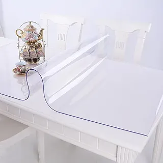 Ertex Tischdecke Tischfolie Schutzfolie Tischschutz Folie Transparent 2,5 mm 1A Qualität geeignet für den Kontakt mit Lebensmitteln (60 x 130 cm)