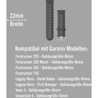Garmin Quick Release 22 mm Grau/Silber TU