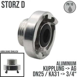 STORZ D DN25 KA31 Kupplung Außengewinde AG 3/4 Saug Bau Feuerwehr Schlauch PN 1..."