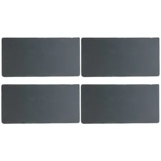 HIT Trading Servierplatte Schieferplatten 4er Set RYLEE, Grau, B 37 cm, Schiefer grau