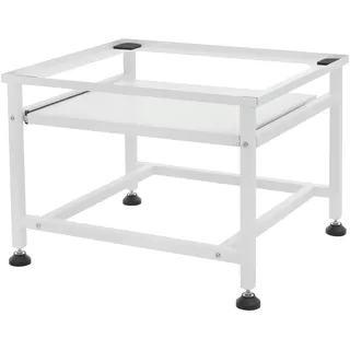 ML-Design Waschmaschinen-Untergestell ausziehbarer Ablage Weiß 62,5x53,5x45 cm,