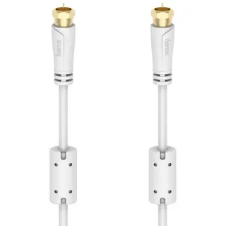Hama Koaxialkabel für Kabelrouter F-Stecker 3 m Weiß