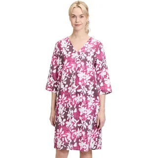 Cartoon Sommerkleid "Cartoon Sommerkleid mit Muster", Damen, Gr. 34, Normalgrößen, rosa (cream, rosé), Obermaterial: 100% Leinen., modisch, lässig geschnitten kurz, U-Boot-Ausschnitt, Kleider