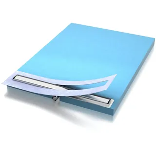 Duschelement 80X120 cm mit Rinne Ablauf waagerecht Rinne geschlossen Duschboard Duschtasse bodeneben