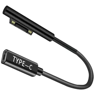 Artilits Magnetischer 65 W USB-C-Adapter, 15 V Netzteil, AC-Ladegerät, hergestellt für Microsoft Surface Pro 3/4/5/6/7/8/9/X, Netzteiladapter, kompatibel mit Microsoft Surface Book-Laptop-Serien