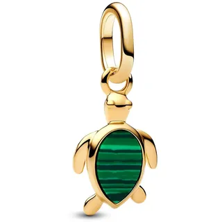 Pandora 763823C01 Mini Charm-Anhänger Grüne Schildkröte Goldfarben
