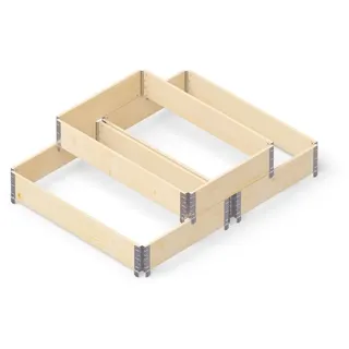 upyard Kronus Palettenrahmen Hochbeet 80 x 60 x 20 cm Beige