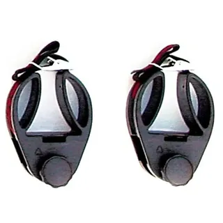 Atera 089501 Skihalter Dachträger - Universalgreifer - Träger für Langlaufski, Masthalter, Paddelhalter schwarz - 2 Stück