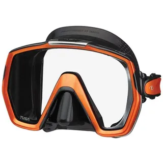 Tusa Freedom HD - Tauchmaske mit großem Sichtfeld, Farbe:schwarz/orange