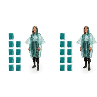 Relaxdays Regenponcho Unisex Grün 10