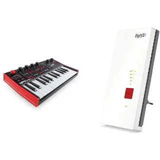 AKAI Professional MPK Mini Play MK3 - MIDI Keyboard Controller & AVM FRITZ!WLAN Mesh Repeater 2400