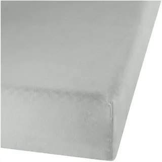 Erwin Müller Spannbettlaken Biber 140 x 200 - 160 x 200 cm silber