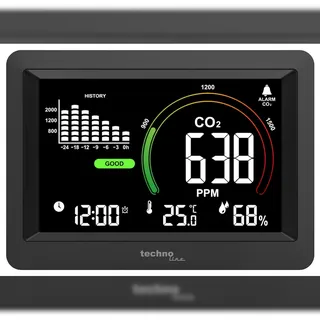 Technoline WL1028 Schwarz CO2-Anzeige 1