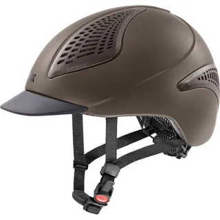 uvex exxential III - Leichter Unisex Reithelm - individuelle Größenanpassung - Mocca mat M-L