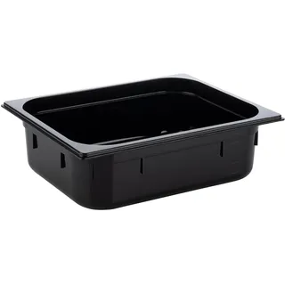 APS GN 1/2 Behälter aus Polycarbonat, Abmessungen 32,5 x 26,5 cm, Tiefe: 100 mm/Volumen 5,9 Liter, schwarz