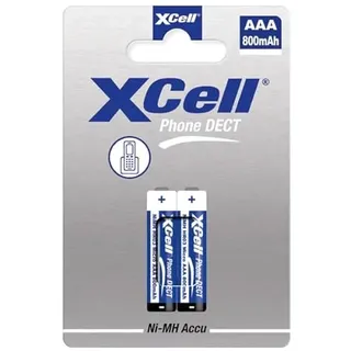 XCell Dect Phone X800 Micro AAA Akku (Spannung 1,2 V, 2er Blister, NI-MH System, Energiequelle für Schnurlostelefone) 148194