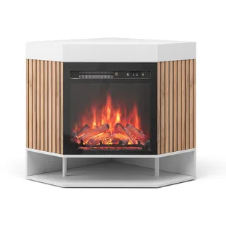Vicco Elektrokamin, Weiß, Holzwerkstoff, Rechteckig, 100x80x73 cm, Freizeit, Heizen & Kühlen, Elektrokamine