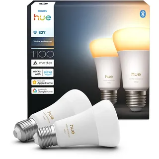 Philips Hue White Ambiance E27 1100 lm 8 W 2 Stk.