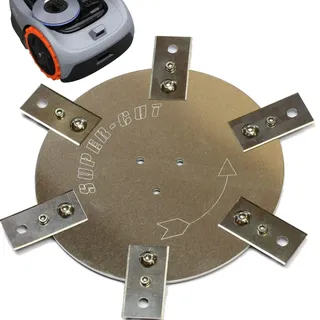 Messerscheibe Edelstahl/Aluminium für Segway Navimow - 6 feststehende Ceranfeldschaber Klingen - Mähroboter - i105 - i108E Serie - Heavy Duty! Mähroboter Tuning Messerteller