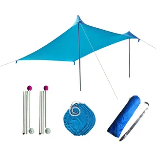 Jatour Strandzelt Sonnenschutz Kommt, Strand Schatten Zelt Mit 4 Sandsäcken Und2 Stützstangen, Portable Baldachin Sunshade, Für Familienstrände Camping Gärten Picknick