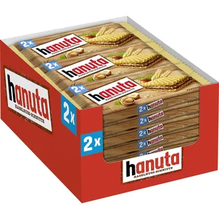 Ferrero Hanuta 18x44g - Haselnuss-Schnitten mit knusprigen Waffeln