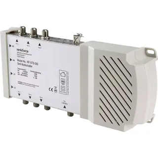 Renkforce RF-STS-360 SAT Multischalter Eingänge (Multischalter): 5 (4 SAT/1 terrestrisch) Teilnehmer-Anzahl: 6 Quad-LNB-tauglich