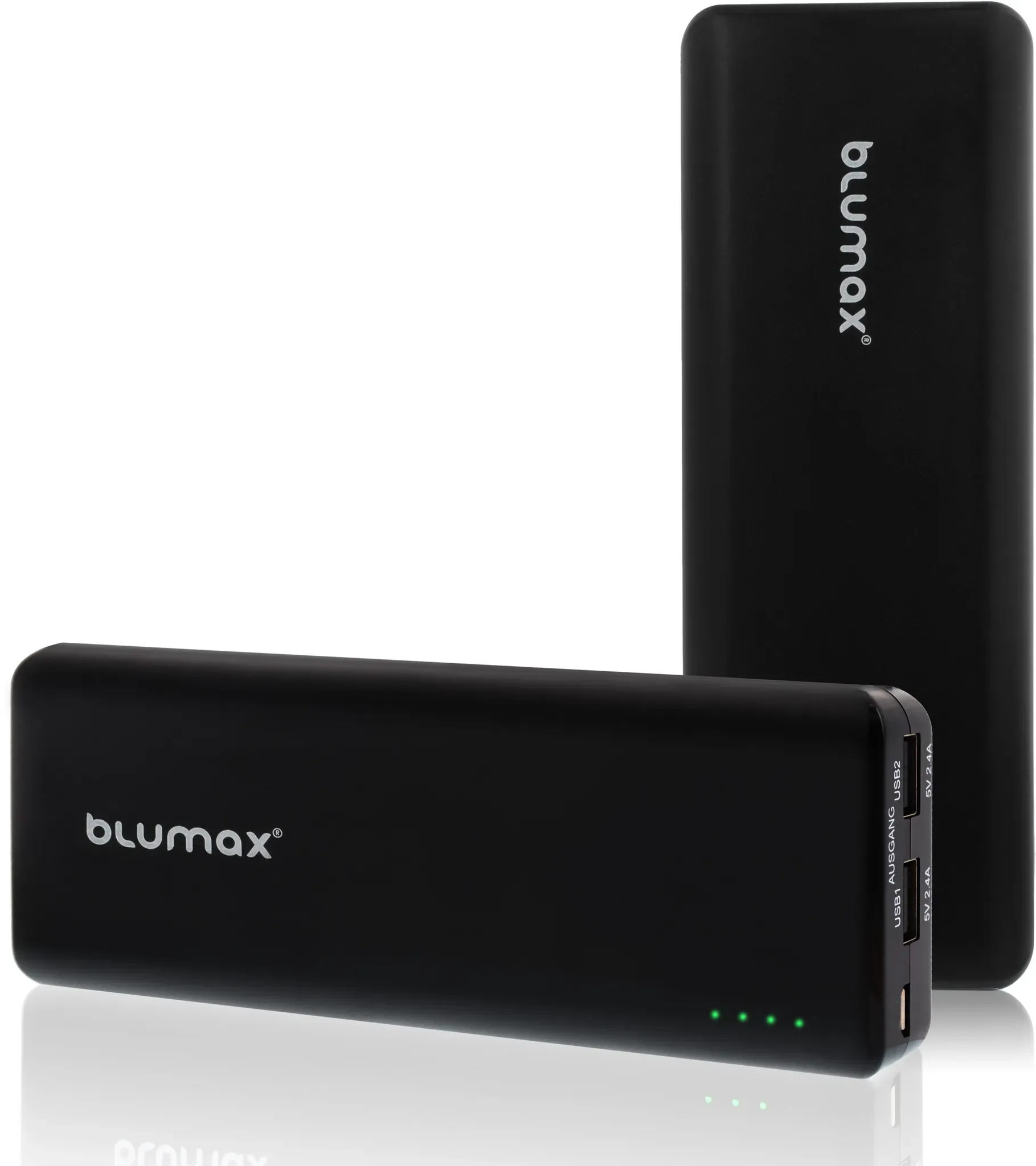 Universal Zusatz-/ Notfall-Akku Powerbank mit 15.600 mAh zum Laden fast aller Geräte, 2 USB-Ausgänge