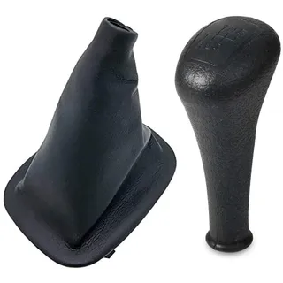 TXBZQKJ Schaltsack Schaltmanschette Schaltknauf FüR Benz C S E Class W123 W124 W140 W201 W202 S124, 5 Gang Staub Rahmen Abdeckung Schwarz Leder NäHte Ersatz