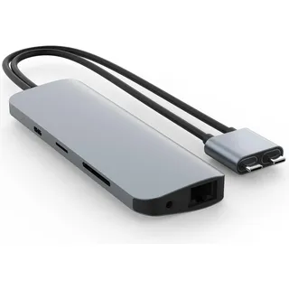 Targus Hyper VIPER 10-in-2 USB-C Hub Grey (USB-C, 10 Ports), Dockingstation + USB Hub, Grau