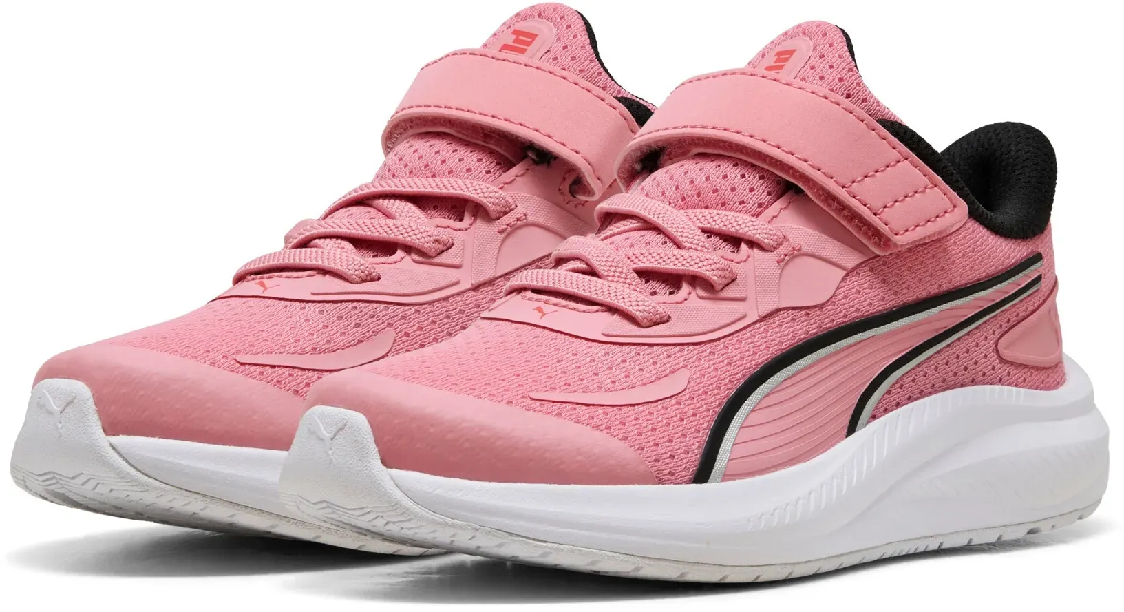 Laufschuh PUMA "SKYROCKET 2 AC PS", Kinder, Gr. 30, pink (pinkscape, puma weiß), Textil, Schuhe Laufschuh, für Sport und Freizeit, atmungsaktives Obermaterial, Klettverschluss