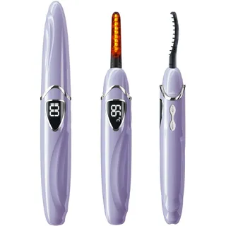 EYECURL Heated Eyelash Curler, S600 Heated Lash Curler, Accurate Temperature Control Electric Eyelash Curler Heated Curlers - Intelligent Power Off, Long Lasting (Violet Quartz/Silver, S600-148MM)
