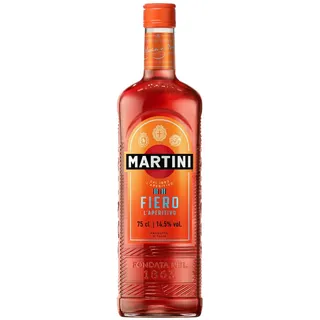 MARTINI Fiero roter Wermut Aperitif, 14,5% vol., 75cl / 750ml, süßer Wermut angereichert mit handgeschnittenen spanischen Orangenschalen (Packung mit 6)