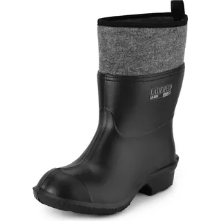 Ladeheid Herren federleichte Eva Thermo Gummistiefel gefüttert LA-804 (Schwarz, 38 EU)
