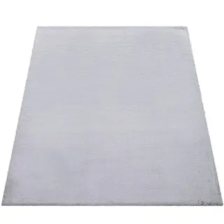 Paco Home Hochflor Teppich Für Wohnzimmer Softes Kaninchenfell Imitat Kunstfell, In Grau,