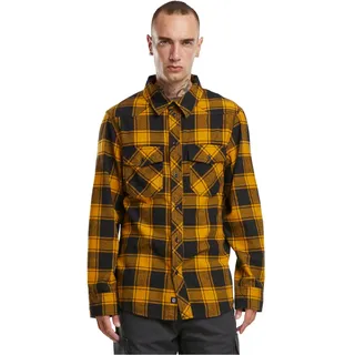 Brandit Textil Brandit Check Shirt Long Sleeve, Farbe: black/yellow, Größe: L