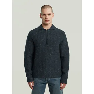 G-Star Polo Collar Half Zip Knit Blau M