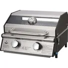 El Fuego El Fuego Jesolo Tisch-Gasgrill - Tragbarer Grill - Campinggrill - Edelstahl - Mit Sichtfenster - Inklusive Gasschlauch