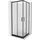 quadratische Duschkabine 90 90 Frost Schwarz Duschwanne Flat Schwarz 860-090-090-70-30-4070B Schwarz