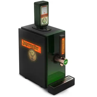 Jägermeister Shot Machine 2.0 – Kräuterlikör bei -18°C zapfen – Meisterhafte Shots servieren – Die Zapfmaschine mit Kühlung passt auf Flaschengrößen 0,35l - 0,5l - 0,7l - 1l – 22,0 x 39,5 x 40,7 cm