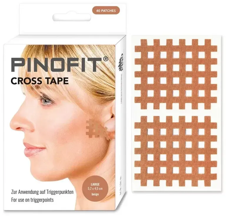 Pinofit Crosstape Gittertape Large Light Beige 5,2 cm x 4,5 cm 40 Stück