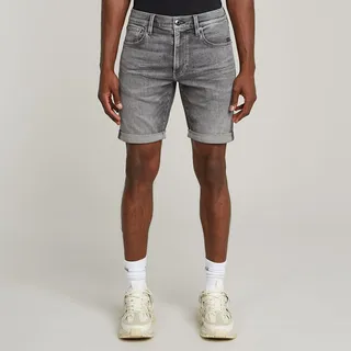 G-Star für Herren. D10481-D535-H095 Shorts 3301 Slim Denim grau (38), Lässig, Baumwolle