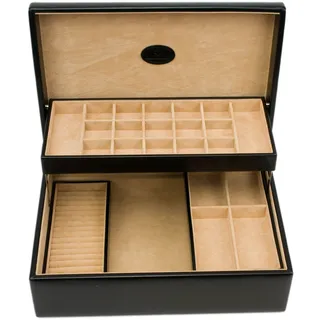 Windrose Merino Schmuckkasten schwarz