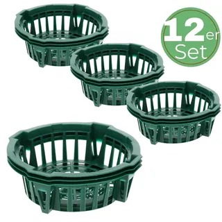 GarPet 12x Pflanzkörbe für Blumenzwiebeln Pflanzkorb Blumenzwiebeln Pflanzkörbe für Tulpen Zwiebelpflanzschale Herbstpflanzung Blumenzwiebelschale 22 cm