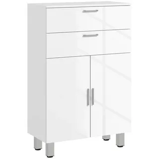 kleankin Badezimmerschrank Badschrank mit Schublade, verstellbaren Regalen, Toilettenschrank Beistellschrank Aufbewahrungsschrank Nischenschrank für