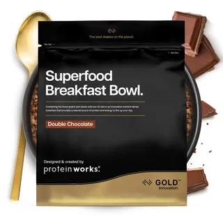 Protein Works | Superfood Frühstück - GOLD Innovation, Preisgekrönte Cerealien, Protein-Müsli, Nährstoffreich mit Körnern, Samen & Hafer, Ballaststoffreich, Doppel-Schokolade, 40 Portionen, 2.4kg
