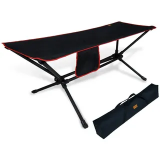 CCLIFE Hängematte mit Gestell 80 x 200 cm Schwarz