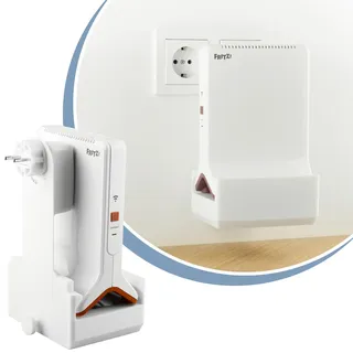 Cleverstation Wandhalterung für Fritz Repeater 6000/3000/3000AX, Steckdosenhalterung, AVM-Zubehör, Internetverstärker-Halterung