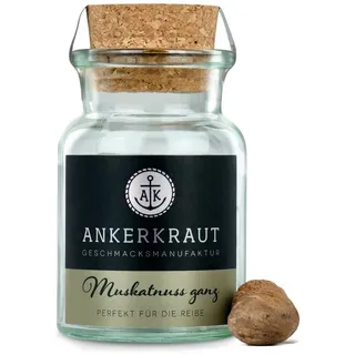 Ankerkraut Gewürz Muskatnuss, ganz, Muskatnuss, ganz, 6 Stück im Korkenglas